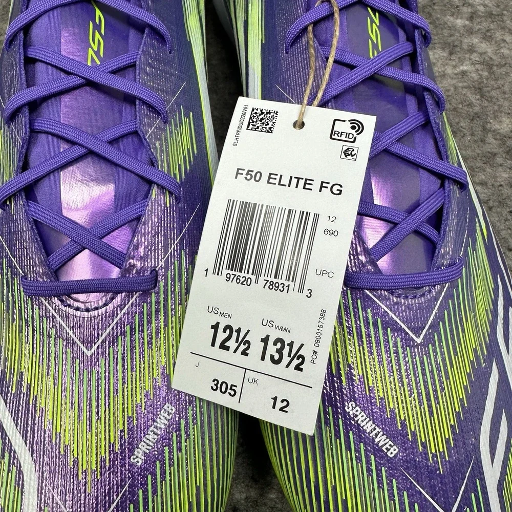 Adidas Adizero F50 Elite FG Soccer Cleats Mens 12.5 Purple Radiant Blaze JH7615